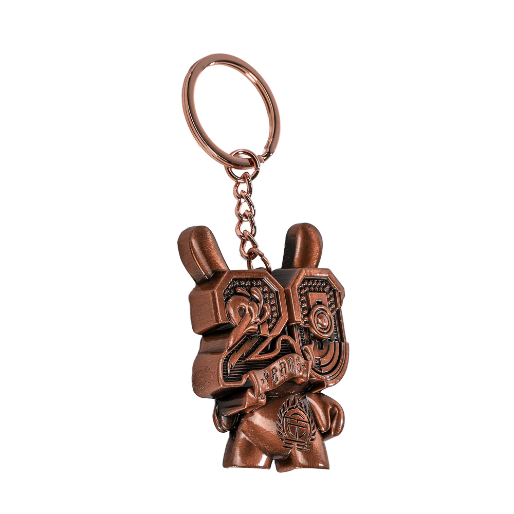 20th Anniversary Solid Metal Dunny Keychain - “Copperchrome” by Tristan Eaton (Limited Edition of 200) - Image 3