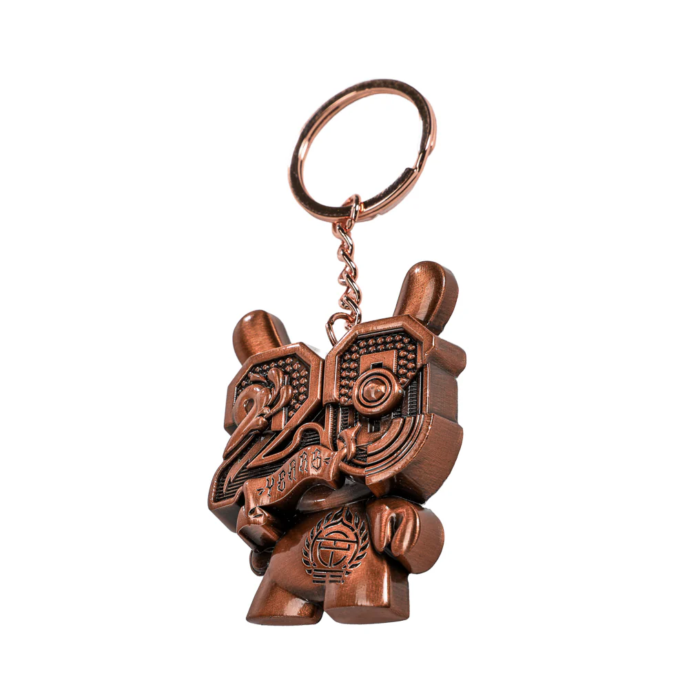 20th Anniversary Solid Metal Dunny Keychain - “Copperchrome” by Tristan Eaton (Limited Edition of 200) - Image 5