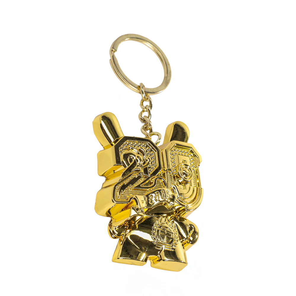 2024 CON EXCLUSIVE: 20th Anniversary Solid Metal Dunny Keychain - “Goldchrome” by Tristan Eaton (Limited Edition of 200) - Image 3
