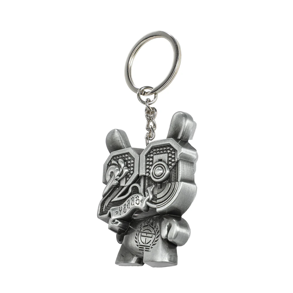20th Anniversary Solid Metal Dunny Keychain - “Silverchrome” by Tristan Eaton (Limited Edition of 200) - Image 4