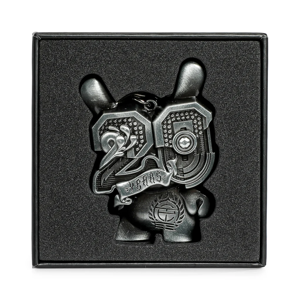 20th Anniversary Solid Metal Dunny Keychain - “Silverchrome” by Tristan Eaton (Limited Edition of 200) - Image 7