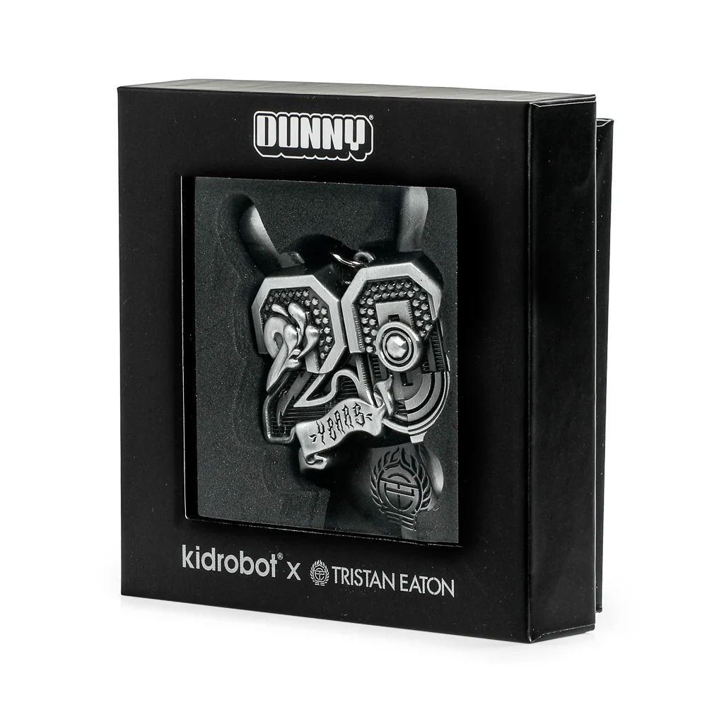 20th Anniversary Solid Metal Dunny Keychain - “Silverchrome” by Tristan Eaton (Limited Edition of 200) - Image 8