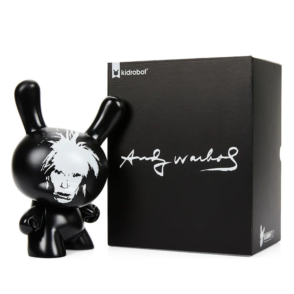 Andy Warhol Fright Wig Self-Portrait 8" Masterpiece Dunny - Monochrome Edition - Image 19
