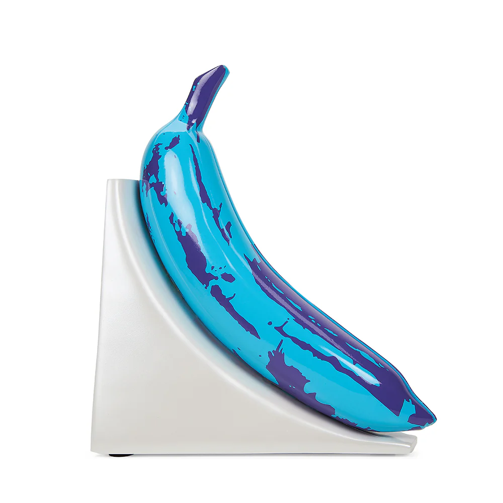 Andy Warhol 10” Lustre Gloss Resin Bookends - Blue Banana - Image 10