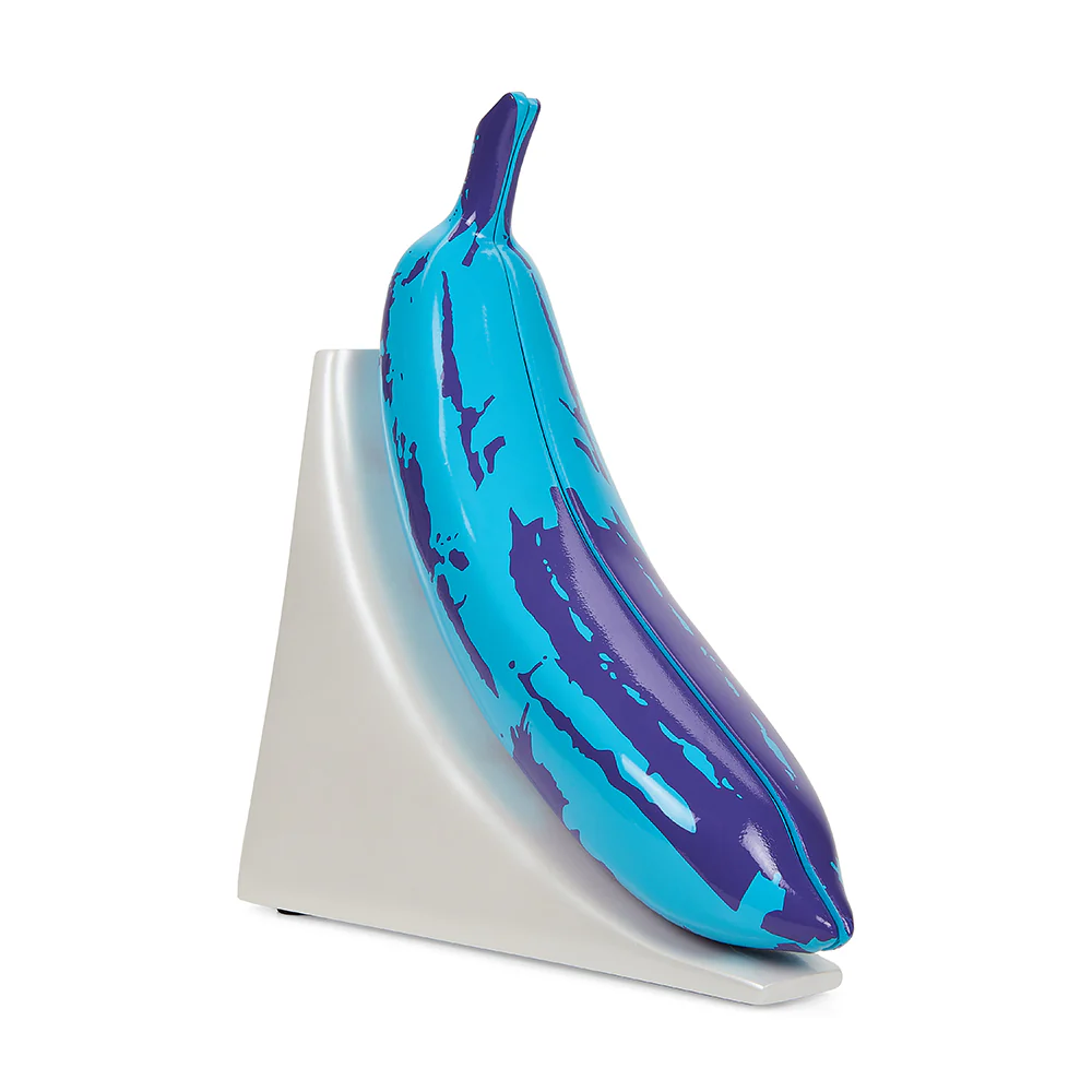 Andy Warhol 10” Lustre Gloss Resin Bookends - Blue Banana - Image 11