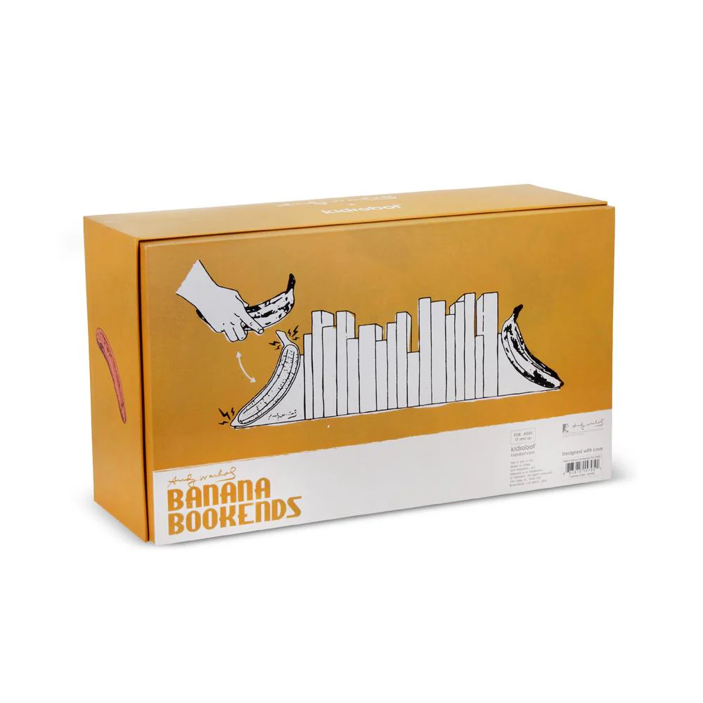 Kidrobot x Andy Warhol Resin Banana Bookends - Yellow Edition - Image 10