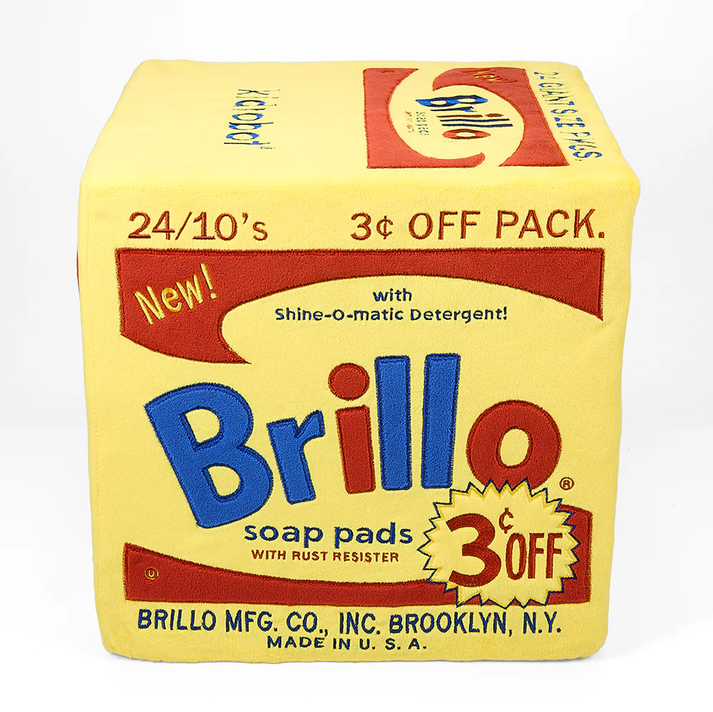 Andy Warhol 12” Yellow Brillo Box Giant Art Plush - Image 3