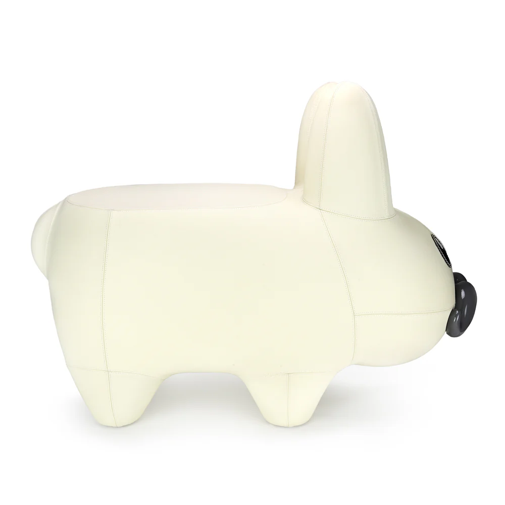 Kidrobot Leather Happy Labbit Stool  - Virgin White Edition - Image 6