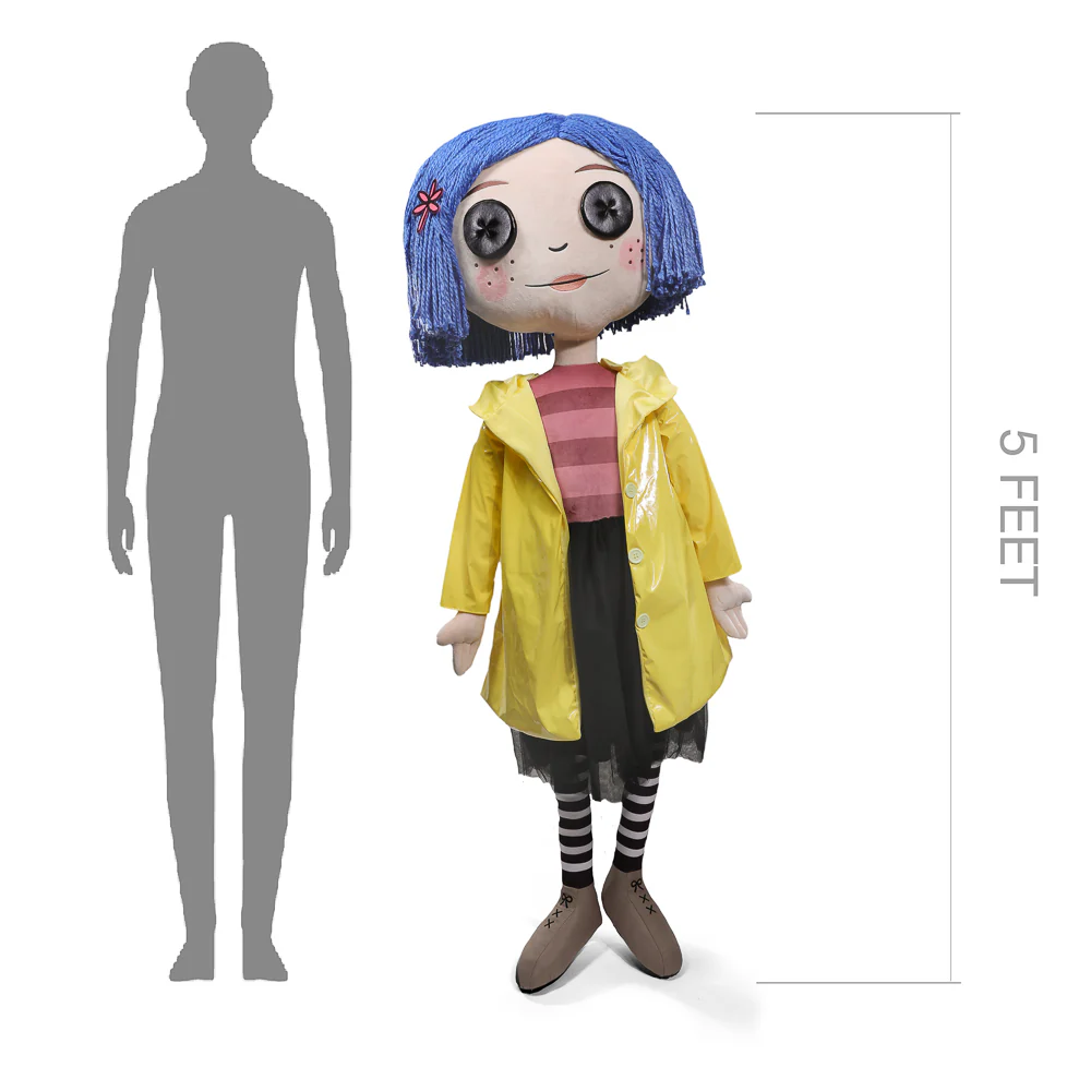 Coraline with Button Eyes 5-foot Life-Size Plush Doll - Image 3