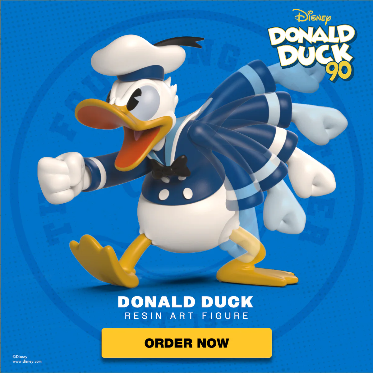 Disney Donald Duck 90th Year Celebration Resin Art Figure - Image 10