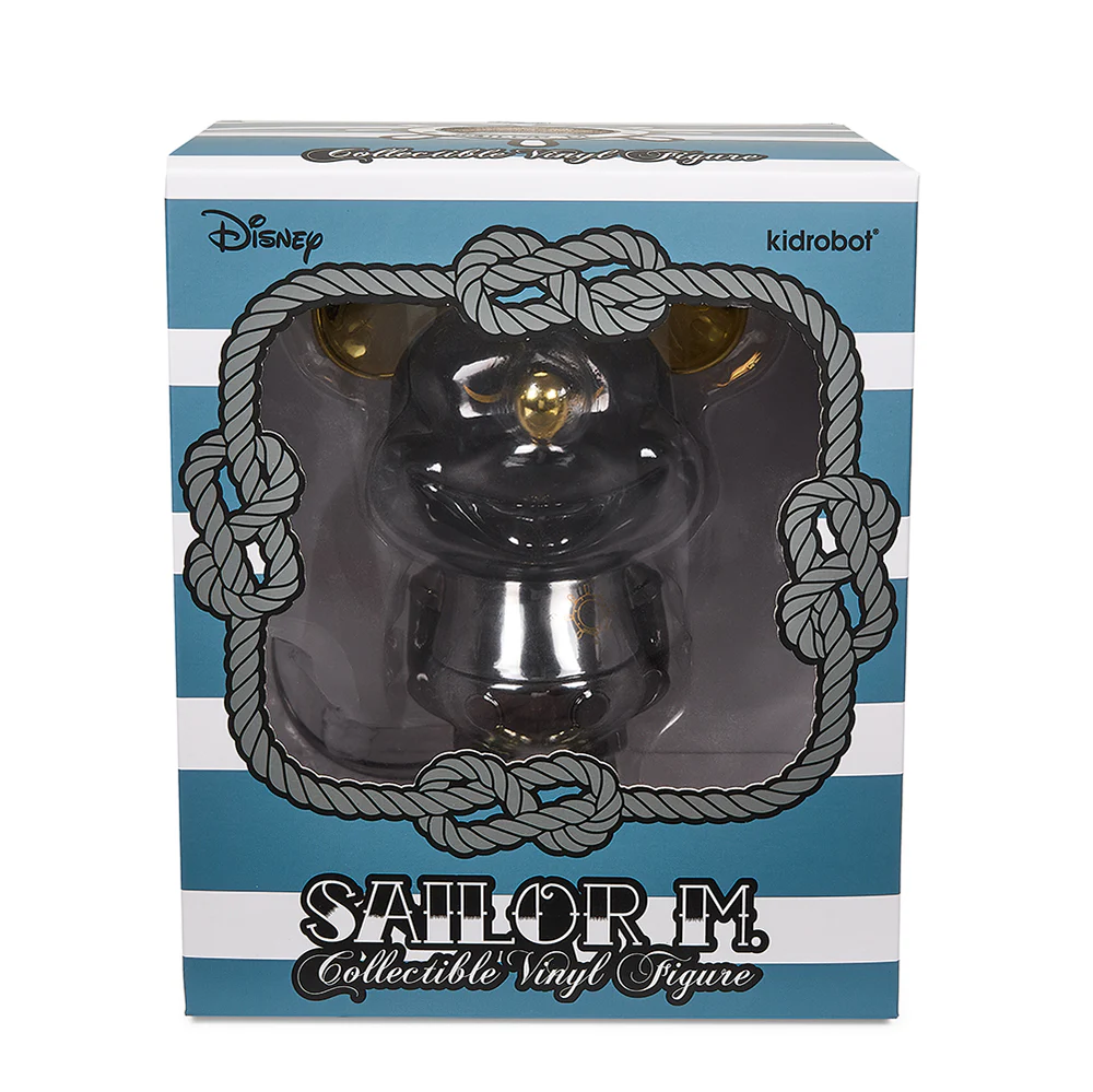 Disney Mickey Mouse "Sailor M." Collectible Vinyl Figure by Pasa - Exclusive Black and Gold Edition - Image 9
