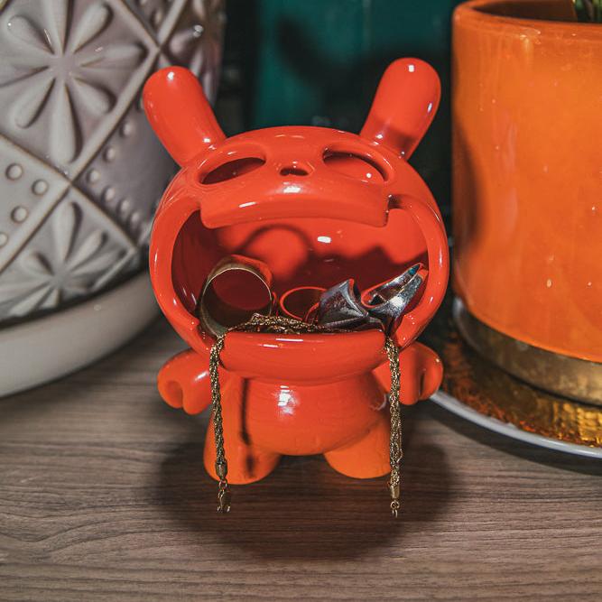 Fine Ash Dunny 5" Ceramic Ashtray Figure - Sunset Orange Edition - Image 4