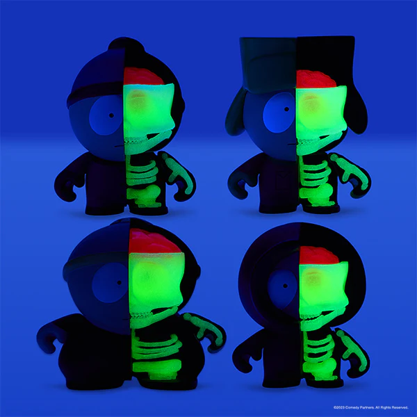 South Park Anatomy Boys 2" Vinyl Figure 4-Pack Glow-in-the-Dark Edition - SOLD OUT! - Image 3