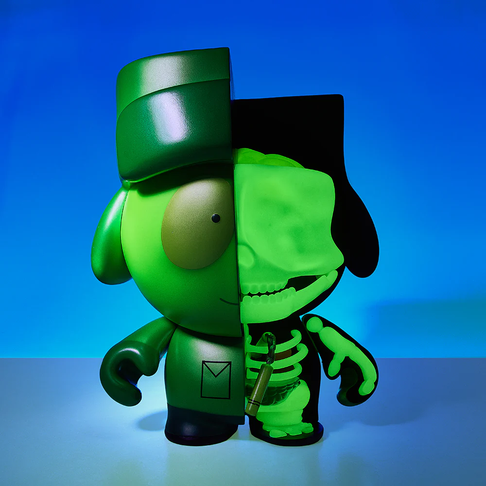 South Park Anatomy Kyle 8" Vinyl Figure - Kidrobot.com Pearlescent GID Exclusive (Limited Edition of 400) - Image 3