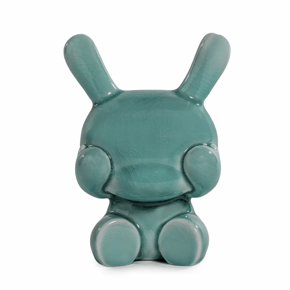 Three Wise Dunnys 5” Porcelain 3-Pack – Blue Mist Crackle Glaze Edition - Image 3