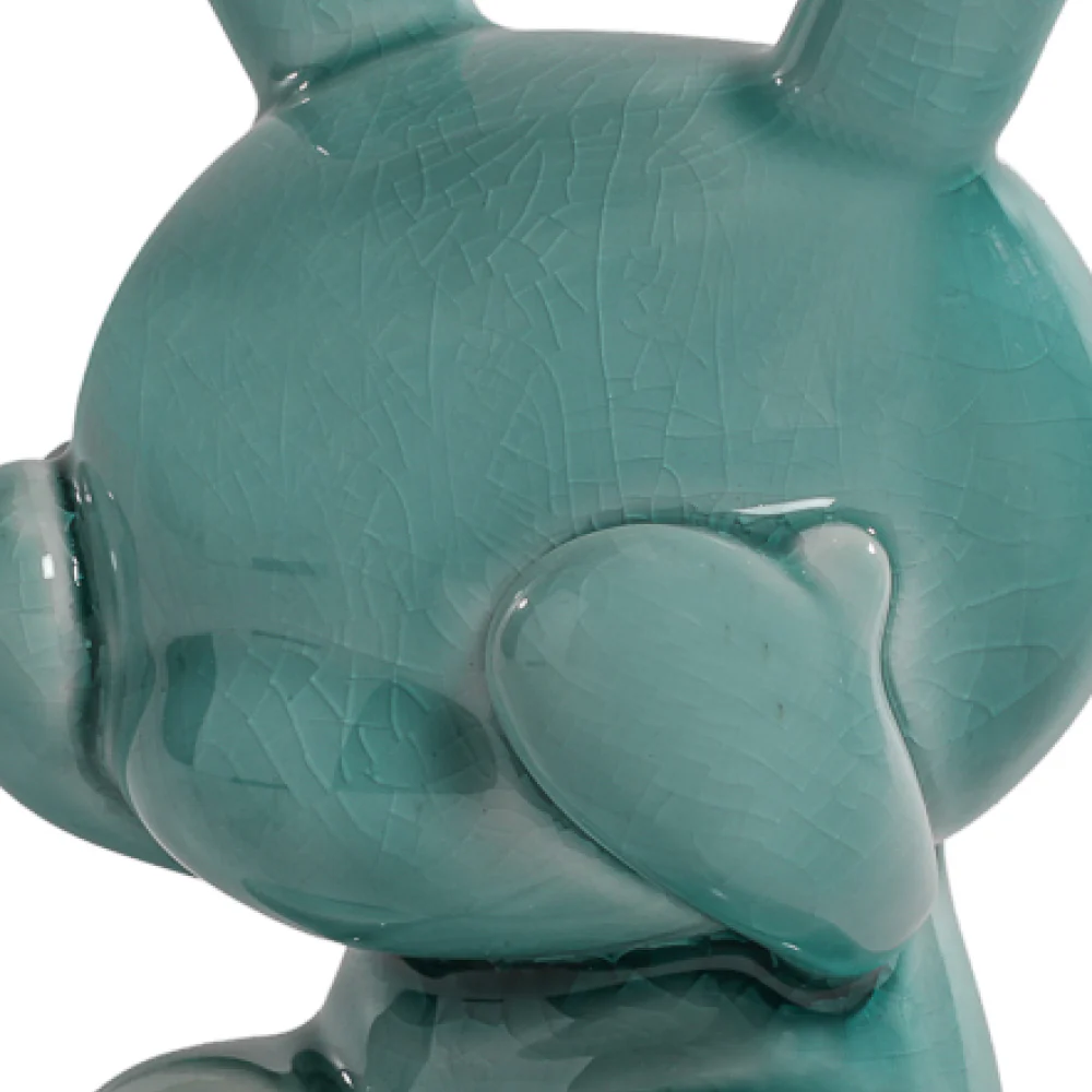 Three Wise Dunnys 5” Porcelain 3-Pack – Blue Mist Crackle Glaze Edition - Image 4