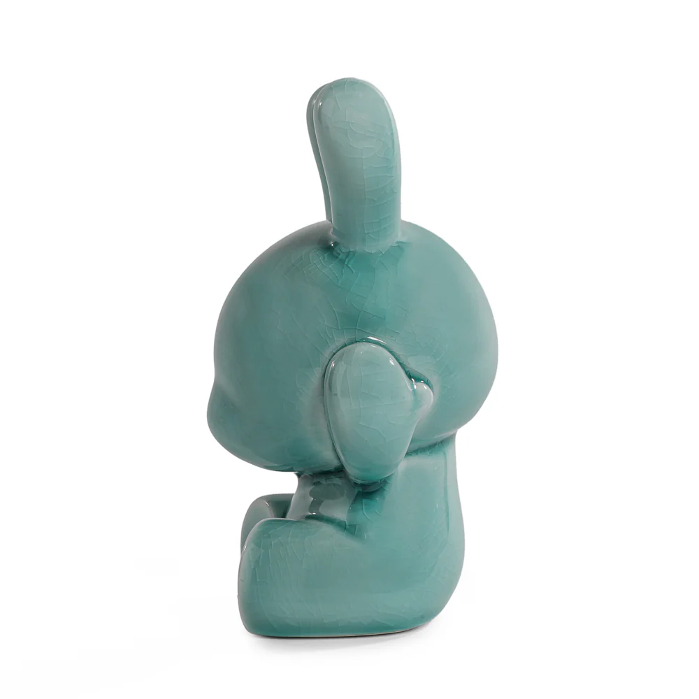 Three Wise Dunnys 5” Porcelain 3-Pack – Blue Mist Crackle Glaze Edition - Image 9